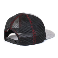 Load image into Gallery viewer, IH Heather Grey Twill & Black Mesh Back Trucker Cap