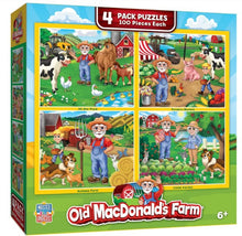 Load image into Gallery viewer, Old MacDonald's Farm 100 Piece Jigsaw Puzzles 4-Pack