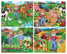 Load image into Gallery viewer, Old MacDonald's Farm 100 Piece Jigsaw Puzzles 4-Pack