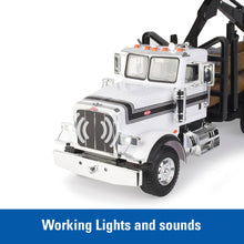 Load image into Gallery viewer, 1/16 Peterbilt 367 Log Truck w/ Pup Trailer & Logs