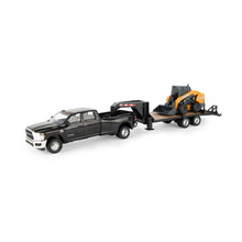Load image into Gallery viewer, 1/32 Dodge Ram 3500 Pickup w/ Gooseneck Trailer and Case SV340 Skid Steer