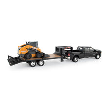 Load image into Gallery viewer, 1/32 Dodge Ram 3500 Pickup w/ Gooseneck Trailer and Case SV340 Skid Steer