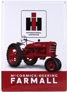 IH McCormick-Deering Farmall H Tractor Metal Sign, 12in x 17in
