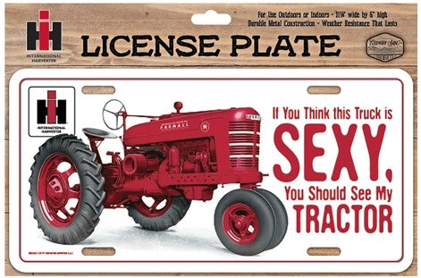 IH 'You Should See my Tractor' License Plate