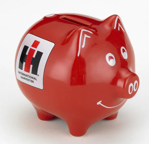 IH- International Red Ceramic Piggy Bank