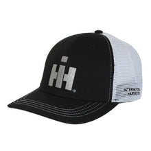 Load image into Gallery viewer, IH Logo Black and Grey Mesh Trucker Cap

