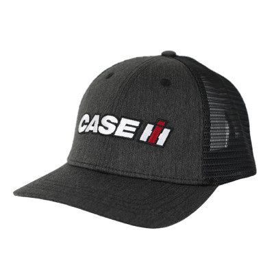 Case IH Heather Charcoal and Black Mesh Trucker Cap