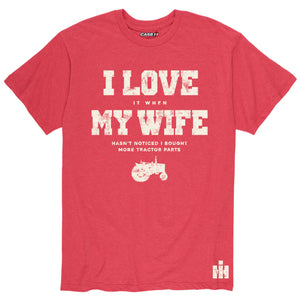 I Love My Wife Tractor Parts IH Men's Short Sleeve T-Shirt