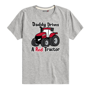 Daddy Drives A Red Tractor Case IH Kids Short Sleeve Tee