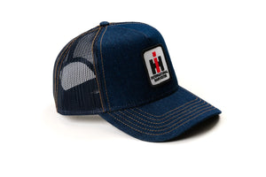 IH Logo Emblem on Denim Mesh Back