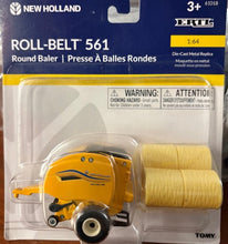 Load image into Gallery viewer, 1/64 New Holland 561 Roll-Belt Baler with 6 Round Straw Bales by ERTL
