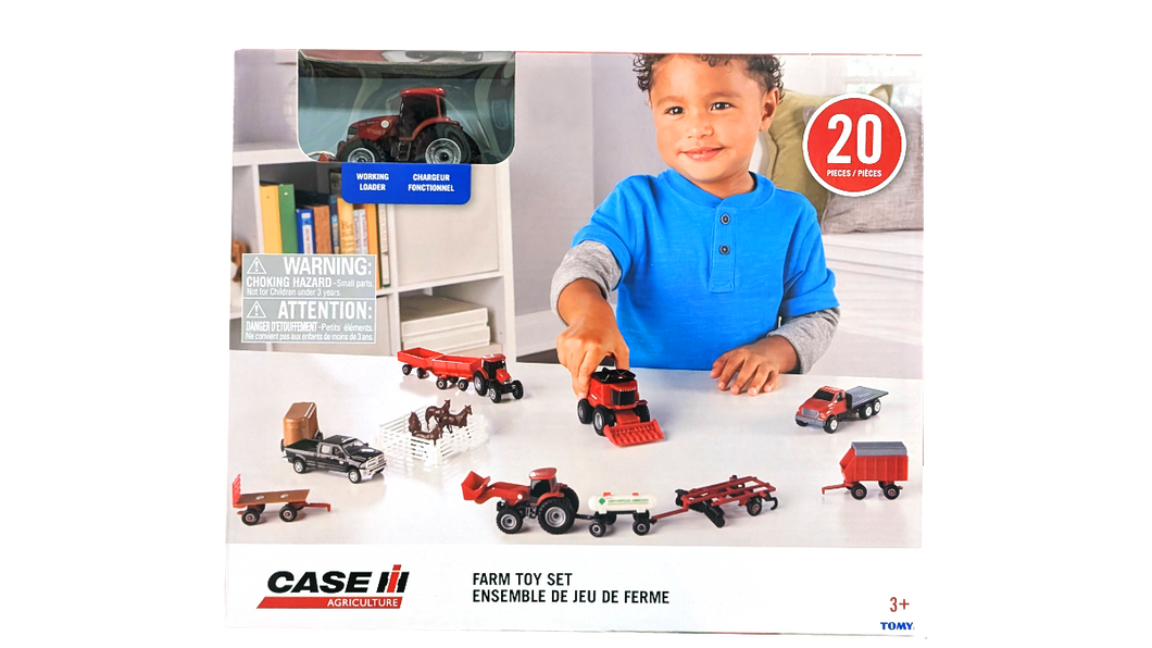 1/64 Case IH Tractor and Vehicle 20 Piece Set