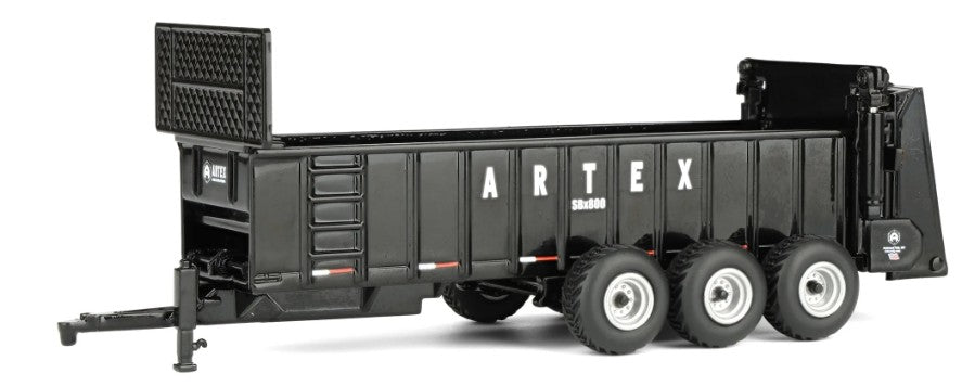 1/64 Black Artex SBX800 Manure Spreader with Triple Axle