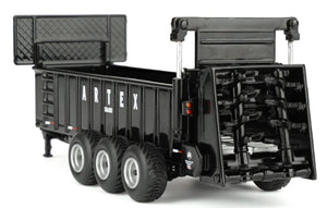 1/64 Black Artex SBX800 Manure Spreader with Triple Axle