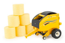 Load image into Gallery viewer, 1/64 New Holland 561 Roll-Belt Baler with 6 Round Straw Bales by ERTL
