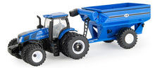 Load image into Gallery viewer, 1/64 New Holland T8.385 Tractor with Blue J&amp;M Grain Cart by ERTL
