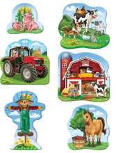 Load image into Gallery viewer, Old MacDonald's Farm - Mini Shaped Puzzles 6-Pack
