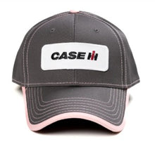 Load image into Gallery viewer, CaseIH Logo Hat, Gray with Pink Accents
