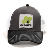 Load image into Gallery viewer, Steiger Logo Hat, Gray with Black Brim and White Mesh Back
