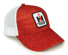 Load image into Gallery viewer, IH Hat, Red/White Mesh Glitter
