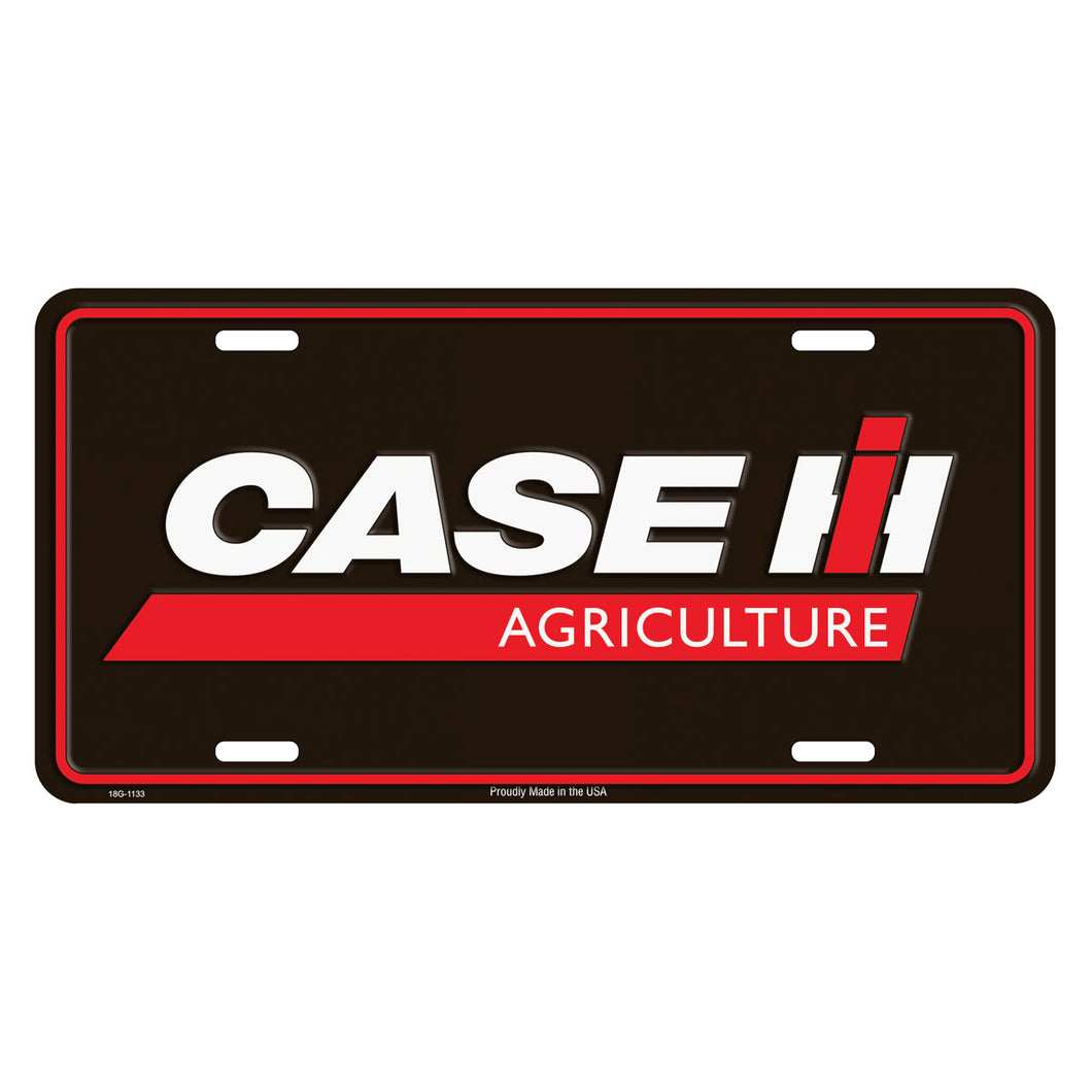 Case IH Agriculture Black License Plate 6 X 12