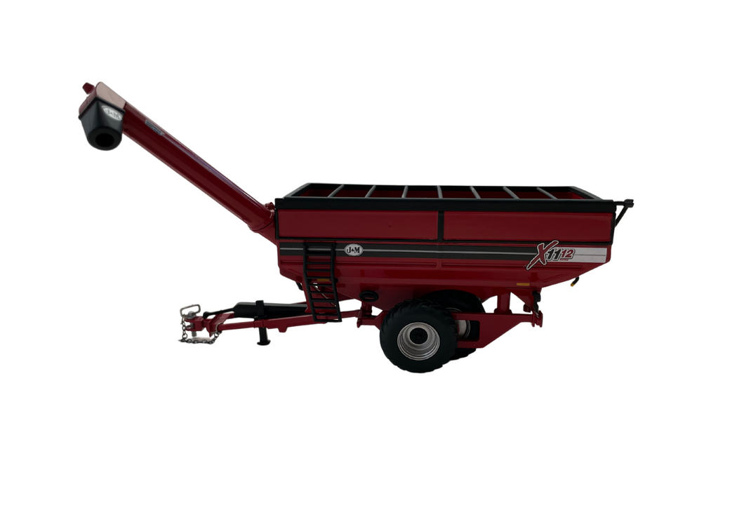 1/64 Red J&M 1112 X-Tended Reach Grain Cart w/ Tandem Walking Duals