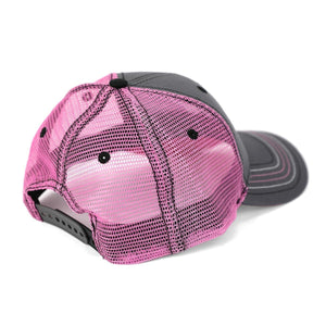 IH Ladies 3D Logo Two Tone Grey & Pink Mesh Back Cap