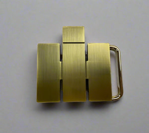 IH Logo Shaped Brass Plated Belt Buckle