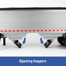 Load image into Gallery viewer, 1/16 BIG ROADS Lights &amp; Sounds Black Peterbilt Model 367 With Grain Trailer
