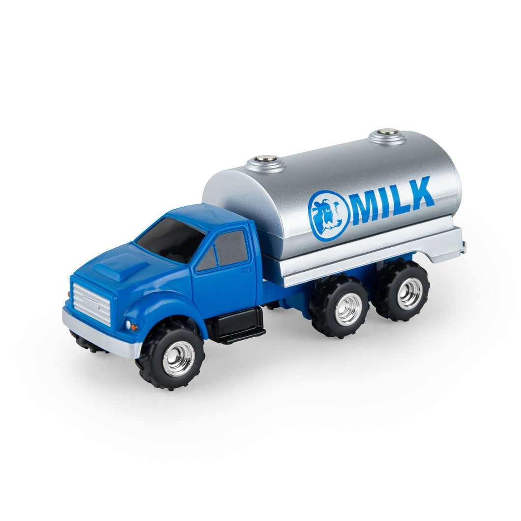 1/64 Blue Tandem Milk Tank Truck