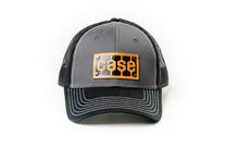 Load image into Gallery viewer, Case Tread Logo Leather Emblem Hat, Gray and Black Mesh
