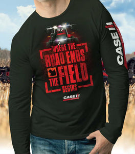 Where the Road Ends, The Field Begins - Adult Long Sleeve Tee