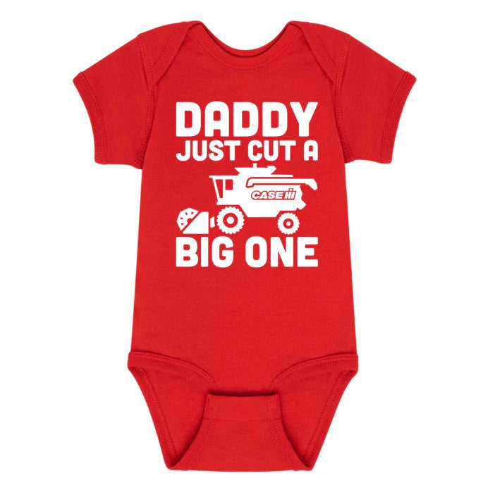 Case IH Daddy Just Cut a Big One Infant One Piece Onesie Equipment Ontario