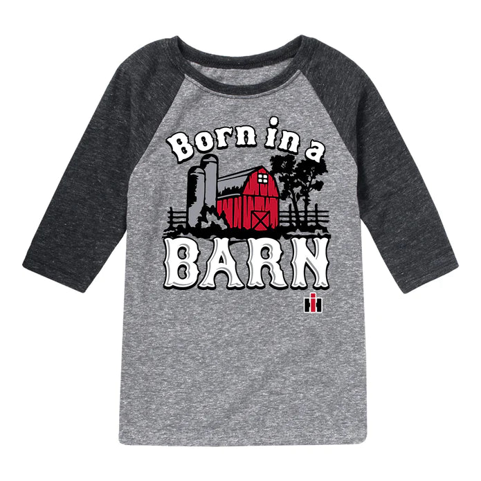 IH™ Born In A Barn - Toddler Youth 3/4 Sleeve Raglan
