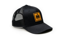 Load image into Gallery viewer, IH Leather Emblem Hat, Black Mesh
