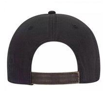 Load image into Gallery viewer, IH Leather Emblem Hat, Black with Oil Distressed Brim
