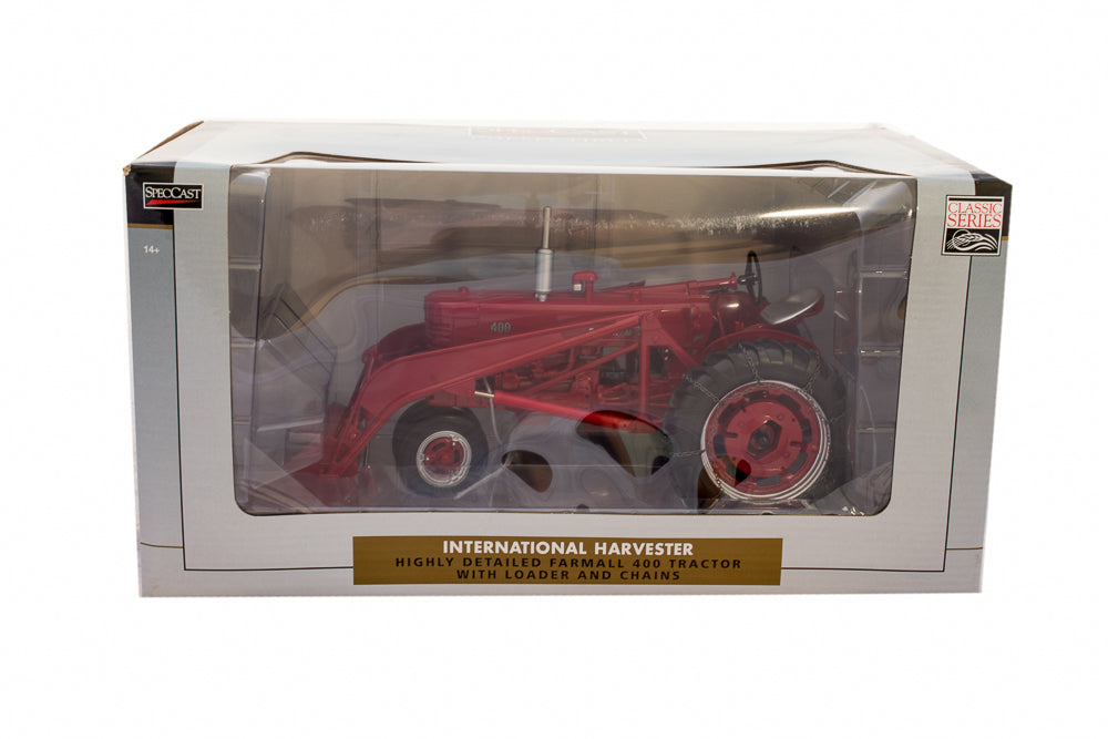 1/16 IH Farmall 400 With Loader And Rear Tire Chains