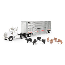 Load image into Gallery viewer, 1/32 Freightliner™ Semi with Livestock Trailer and Cattle
