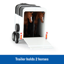 Load image into Gallery viewer, 1/32 Jeep with Trailer and Horses
