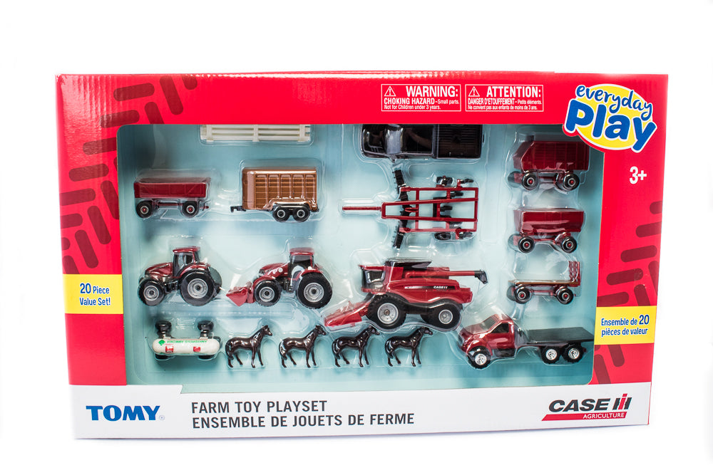 1/64 Case IH Tractor and Vehicle 20 Piece Set