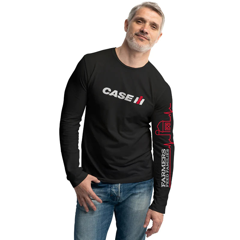 Farmers Feed Families Heartbeat  - Adult Long Sleeve Tee